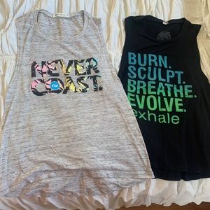 Workout tank bundle - Flywheel and Exhale Sz S
